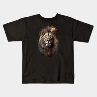 Royal Lion: Crowned Emperor of the Jungle Kids T-Shirt